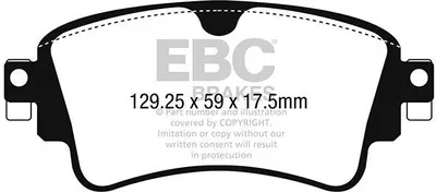Produktbild von EBC Brakes Bremsbeläge Satz Hinten Bremsklötze für AUDI A4 Avant (8K5, B8) DP42254R