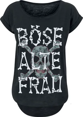 Produktbild von Sprüche T-Shirt Damen Böse alte Frau schwarz 5XL