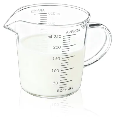 Image de Verre doseur en verre borosilicaté, 250 ml, avec anse et bec verseur