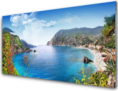 Produktbild von Acrylglasbilder 100x50 Wandbild Druck Bucht Landschaft