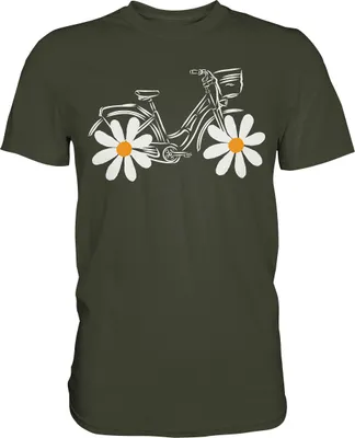 Produktbild von Fahrrad Gänseblümchen Shirt Garten Fahrradfahrer Gärtner – Urban Khaki / L