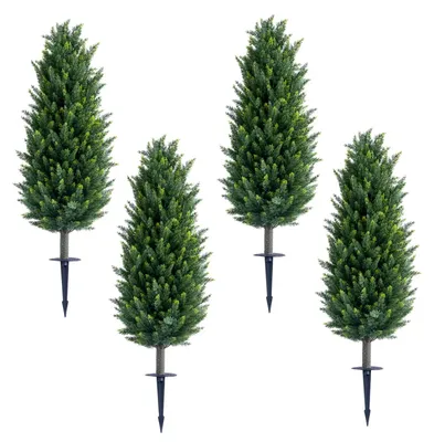 Immagine prodotto di Alberi topiari a forma di palla, piante artificiali, decorazioni per interni ed esterni, 4 pezzi