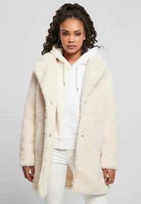 Zdjęcie produktu dla Urban Classics Damski płaszcz oversize z polaru Sherpa, kolor biały - rozmiar L