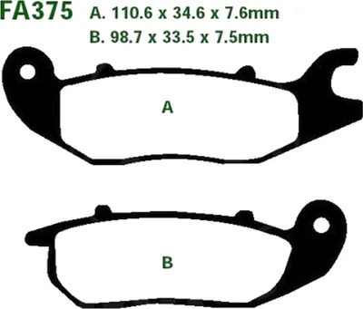 Produktbild von Bremsbeläge Vorderrad für Honda CBR 125 R Baujahr 2004-2005 Bremsklotz von EBC - Neu