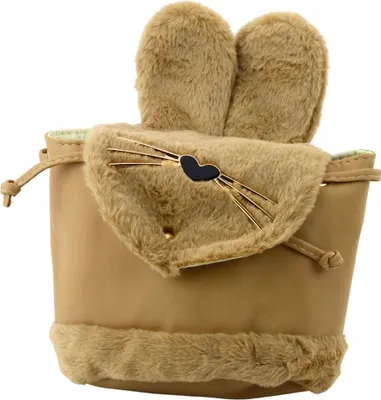 Produktbild von Plüsch-Kinderrucksack Ohren Verstellbarer Gurt Beige 22Cm 4L