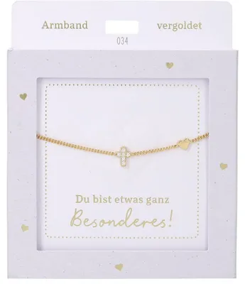 Produktbild von Depesche Armband Gold Kreuz - Freundschaftsschmuck für Mädchen