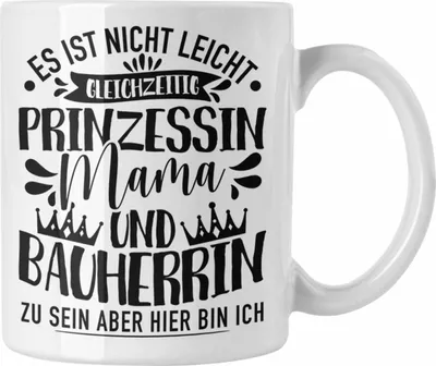 Produktbild von Trendation - Bauherrin Tasse Mama Geschenk Spruch Frauen Bauherrin Geschenkidee (Weiß)