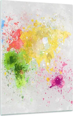Produktbild von Bilder auf glas - Einteilig - Karte Welt modern - 50x70cm - Glasbilder - Wandbilder - Bilder - zum Aufhängen bereit - Wanddekoration aus Glas - Glas Bilder - Wandbild auf Glas - GPA50x70-3559