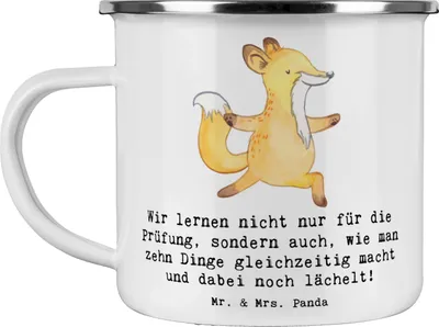 Produktbild von Mr. & Mrs. Panda Teebecher Auszubildende Lächeln - Weiß - Geschenk, Pott, Beruf, Berufspassion, Freude, Berufe, Teetasse, Haferl, wandertasse, Lernen, Motivation