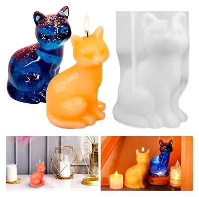 Produktbild von Silikonform Katze für Kerzen und Gießanwendungen