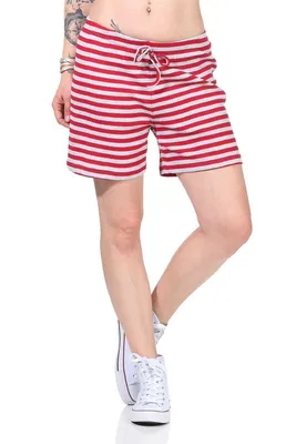 Immagine prodotto di Pantaloncini da donna per il tempo libero allentati; grigio-rosso S