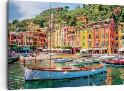 Produktbild von Bild auf Leinwand - Leinwandbild - 3 Teile - Weihnachtsmann Margherita Ligure - 165x110cm - Wand Bild - Wanddeko - Wandbilder - Leinwanddruck - Bilder - Wanddekoration - Leinwand bilder CE165x110-4232