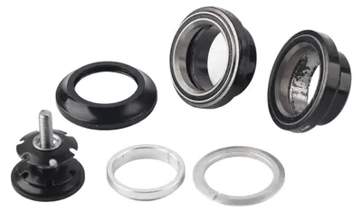 Zdjęcie produktu dla Zestaw słuchawkowy rowerowy ze stopu aluminium 34 mm do łożyska widelca z prostą rurą sterową 28,6 mm (czarny)