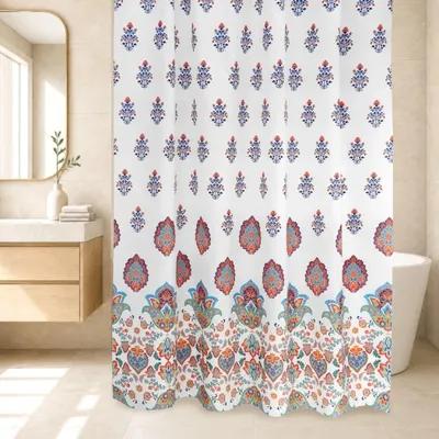 Produktbild von Badezimmervorhang – 180x200 cm – Orange, Blau