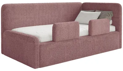 Obrázok produktu pre Selsey Fanko – detská posteľ 90 x 200 cm s čelom na pravej strane, plyšová, ružová