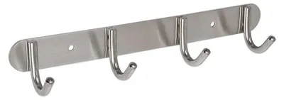 Produktbild von HK042 Hakenleiste aus Edelstahl mit 4 Haken, 270x30 mm