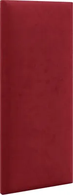 Image de LIKMA Panneau Mural Decoratif Rembourrés Rouge 40 cm x 50 cm 3D avec Mousse Tête de Lit pour lit Murale pour Chambre Decoration Tissu