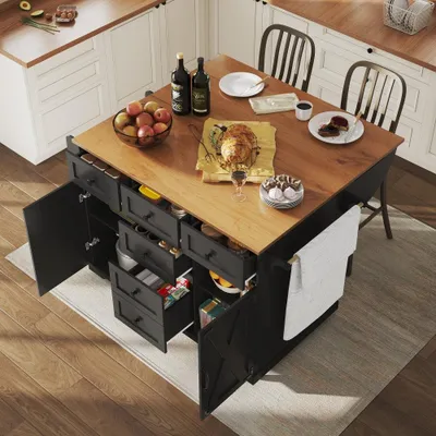 Image de Chariot de cuisine - Chariot de service - Meuble de rangement - Armoire mobile - Métal et verre, couleur noire