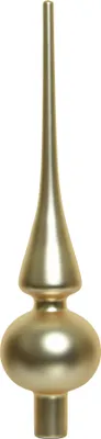 Immagine prodotto di Topper per albero di Natale in vetro 26cm oro chiaro opaco