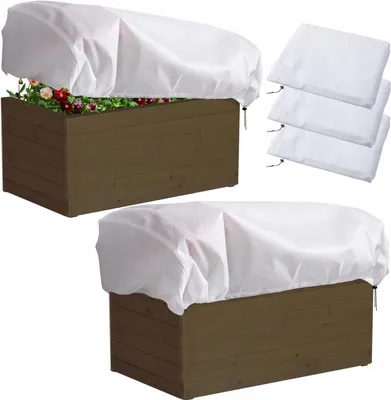 Zdjęcie produktu dla Pokrowiec ochronny na rośliny 150x45x40 cm - 3 szt., zimowy, przeciwmrozowy