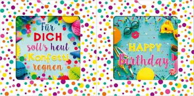 Image de SUSY CARD 40058160 SUSY CARD Carte d'anniversaire 3D Sliding card "Confetti