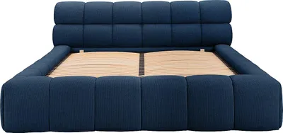Produktbild von Boxspringbett 160 x 200 cm - Stoff - Dunkelblau - FORVIK II by Pascal Morabito