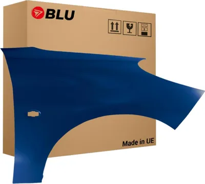 Image de BLU Aile Compatible avec Peugeot 206+ KMP Droite Blau Bleu De Rhodes | 2007-2014 | Avant | Peint| Prêt à Monter | Acier