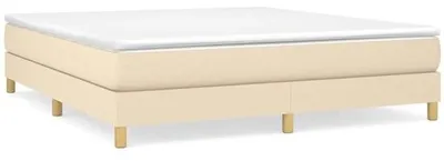 Zdjęcie produktu dla Łóżko podwójne – 160 x 200 cm – biała tkanina – drewniana rama – nowoczesny design