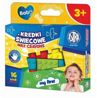 Obrázok produktu pre Voskové pastelky v tvare kociek Astra, 16 farieb