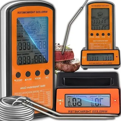 Zdjęcie produktu dla Bezprzewodowy termometr do grilla z cyfrowym wyświetlaczem temperatury