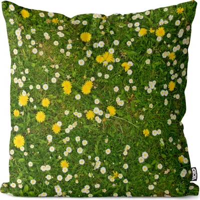 Produktbild von VOID Löwenzahn Gänseblümchen Wiese Kissenbezug Kissenhülle sofa couch wohnzimmer dekoration wasserfest Outdoor Garten Kissen bezug deko