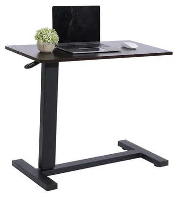 Productafbeelding van Computertafel met C-vormig frame - Verstelbare lade - Ingebouwde wielen
