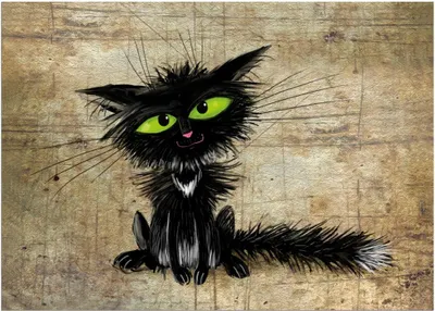 Produktbild von Türmatte Lustige Katze in 50x70 cm als Fussabtreter