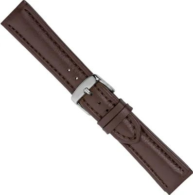 Produktbild von Ersatzband Uhrenarmband Leder Band Braun 26550S, Stegbreite:22mm