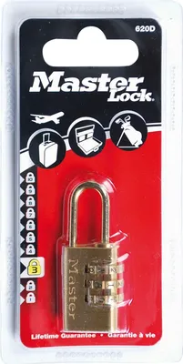 Produktbild von MASTER LOCK Vorhangschloss 620 EURD Zahlenschloss, 20 mm,Messing Finish SB