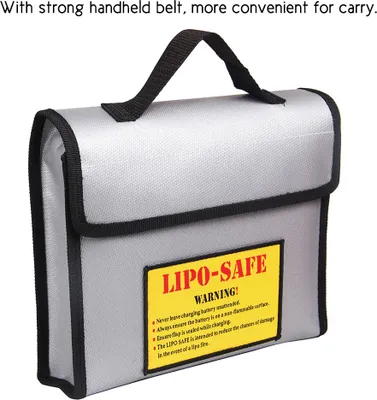 Obrázek produktu pro Přenosný ohnivzdorný nevýbušný vak na baterie Lipo Handheld Heat Resistant Pouch Sack pro nabíjení a skladování baterií 240 * 180 * 65 mm