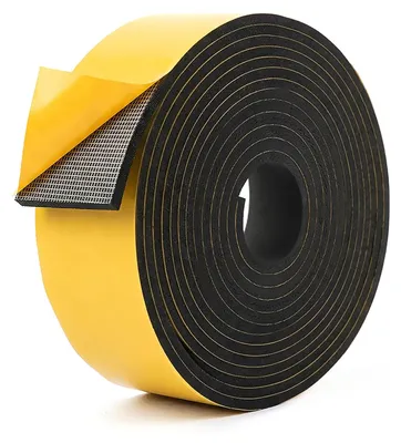 Produktbild von Dichtungsband Moosgummi Dichtungsprofil - Selbstklebend - 50 mm x 3 mm - 4 m - Schwarz - Für Türen und Fenster