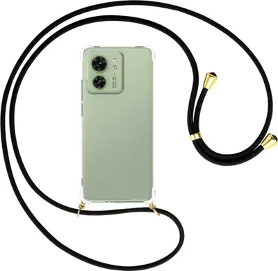Produktbild von Handykette Backcover-Schutzhülle mit Band (Metall goldfarben) für Motorola Edge 40 5G (6.55'') - schwarz