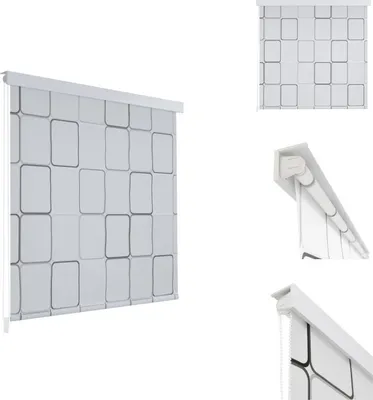Produktbild von vidaXL Duschrollo 160x240 cm Quadratmuster - Duschvorhänge