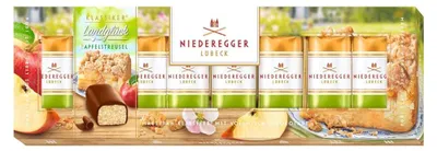 Image de Niederegger Pâte d'amandes classique 'Bonheur du terroir' type streusel aux pommes 100g