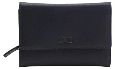 Imagen del producto de L.CREDI Cuero monedero Evelyn Flap Wallet Marine azul marino