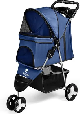 Immagine prodotto di Famanu, passeggino ultraleggero per cani di piccola taglia - pieghevole, con accessori, ruote in schiuma EVA e portabibite