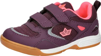 Produktbild von Lico Unisex-Kinder-Sportschuh-Indoorschuh-Hallenschuh-Klettschuh Lila-Rose, Farbe:rot, EU Größe:35