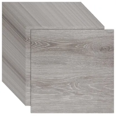 Obrázek produktu pro Samolepicí vinylové podlahové dlaždice - Vzhled dřeva šedý - 30 x 30 cm - 40 kusů - 3,6 m²