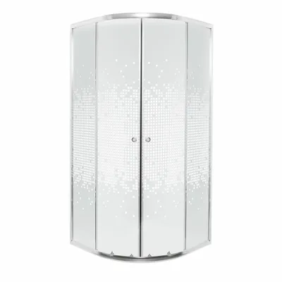 Zdjęcie produktu dla Kabina prysznicowa Kerra PIXEL 90cm WH, półokrągła, biała, bez brodzika
