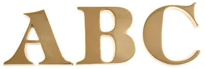 Image de Tiffany Lettre de 10 cm en laiton fixation vissée