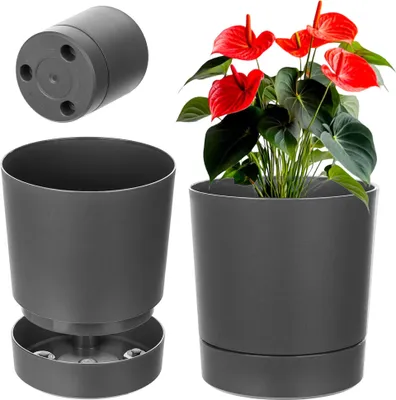 Image de KADAX Aura 200 Bac à plantes recyclées avec pied - anthracite