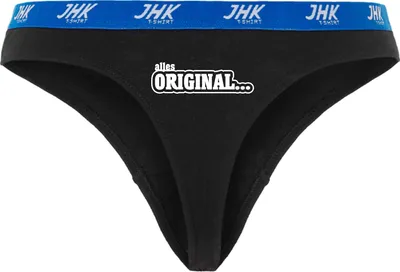 Produktbild von Damen Thong Slip - Boxer-0038-woman-black-v-S - schwarz - S - vorn - Alles Original - lustiges Motiv - Spruch - Unterwäsche - Unterhose - Freizeit - lustig