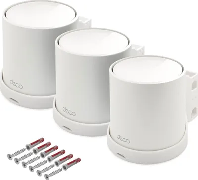 Produktbild von Wandhalterung passend für TP-Link Deco X50 AX3000 Mesh WLAN Router Halter 3 Stück