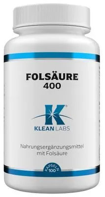 Zdjęcie produktu dla Kwas foliowy 400 μg Klean Labs Capsules 100 kapsułek